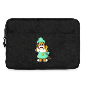 Hund Koch Kochlöffel Kochen - Laptoptasche 13" - Schwarz - Vorne