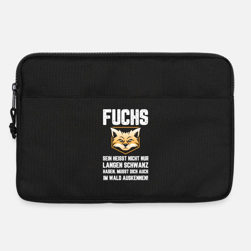 Fuchs Lustiger witziges Spruch - Laptoptasche 13" - Schwarz