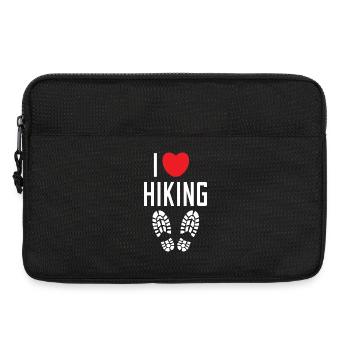 Ich Liebe Wandern Herz Statement Bergsteigen - Laptoptasche 13" - Schwarz - Vorne