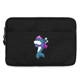 Dolphin Hot Water Bottle - Laptop bag 13" - black - Front