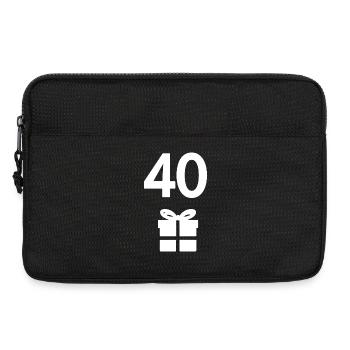 oberteil Geburtstag, 40 geschenk schachtel - Laptoptasche 13" - Schwarz - Vorne