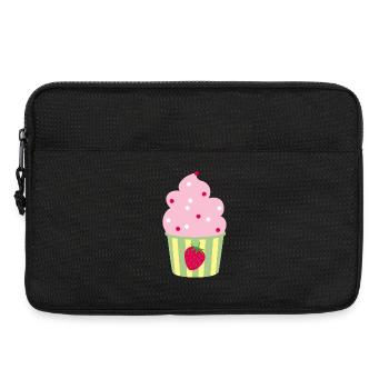 Icecream Cup Erdbeere Erdbeerzeit Eis Sommer Fun - Laptoptasche 13" - Schwarz - Vorne