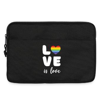 Mois de la fierté - L’amour c’est l’amour - Sacoche pour ordinateur portable 13 pouces - noir - Devant