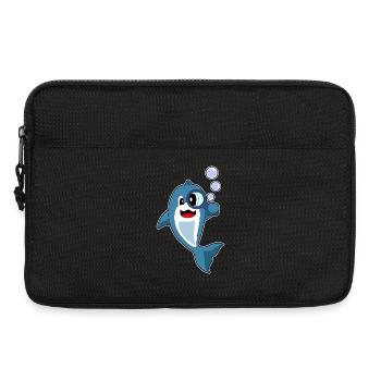 Dolphin Detective Magnifier - Laptop bag 13" - black - Front