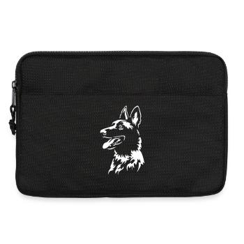 Malinois Kopf "Black Edition" - Laptoptasche 13" - Schwarz - Vorne