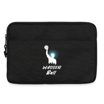 Silhouette de joueur de water-polo blanc - Sacoche pour ordinateur portable 13 pouces - noir - Devant