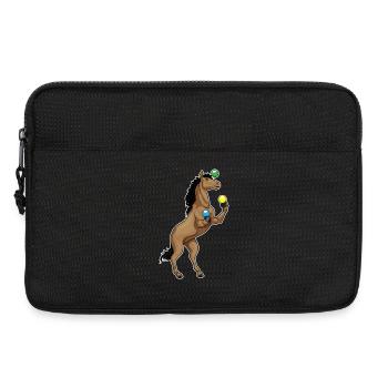 Jongleur de cheval - Sacoche pour ordinateur portable 13 pouces - noir - Devant