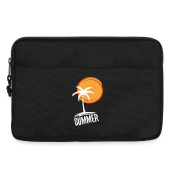Vacances et été au paradis (blanc) - Sacoche pour ordinateur portable 13 pouces - noir - Devant