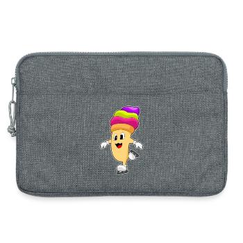 Cupcake Eislaufen Schlittschuhe - Laptop bag 13" - heather grey - Front