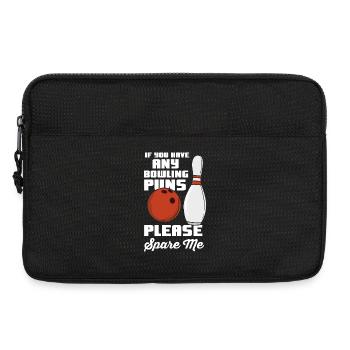 Witziger Bowlerspruch - Laptoptasche 13" - Schwarz - Vorne