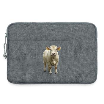 Charolais Rind - Laptoptasche 13" - Grau meliert - Vorne