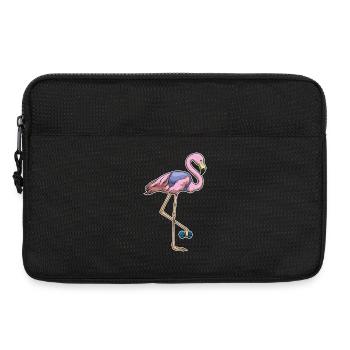 Flamingo Bodybuilder Dumbbell Bodybuilding - Laptop bag 13" - black - Front