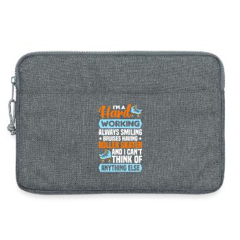 Rollschuh Design - Laptoptasche 13" - Grau meliert - Vorne