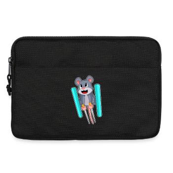 Maus Skispringer Ski Wintersport - Laptoptasche 13" - Schwarz - Vorne