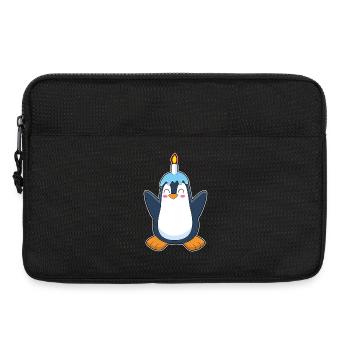 Pinguin Geburtstag Kerze - Laptoptasche 13" - Schwarz - Vorne