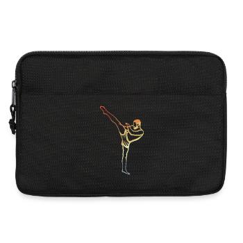 Croquis de kickboxeur vintage - Sacoche pour ordinateur portable 13 pouces - noir - Devant