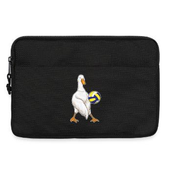 Duck Volleyball Player Volleyball - Laptop bag 13" - black - Front