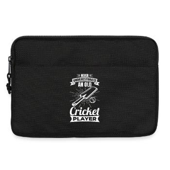 Unterschätze nie alte Kricketspieler - Laptoptasche 13" - Schwarz - Vorne