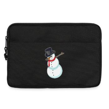 Danse hip-hop de Noël Snowman - Sacoche pour ordinateur portable 13 pouces - noir - Devant