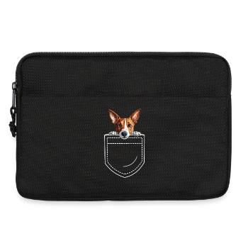 Hund Basenji - Laptoptasche 13" - Schwarz - Vorne