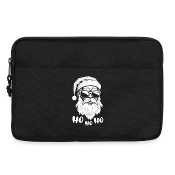 Chilliger Santa mit Sonnenbrille HoHoHo - Laptoptasche 13" - Schwarz - Vorne