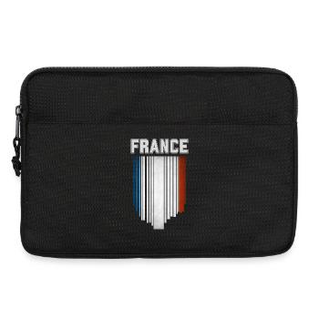 Drapeau de la France, fierté française - Sacoche pour ordinateur portable 13 pouces - noir - Devant