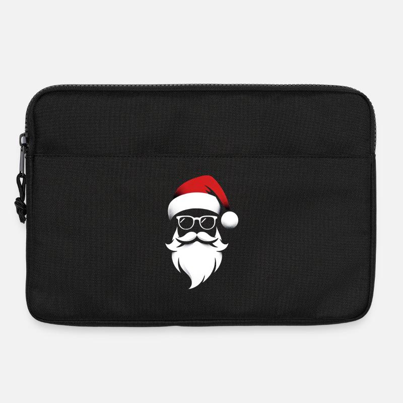 Weihnachtsmann Kopf Portrait Maske - Laptoptasche 13" - Schwarz