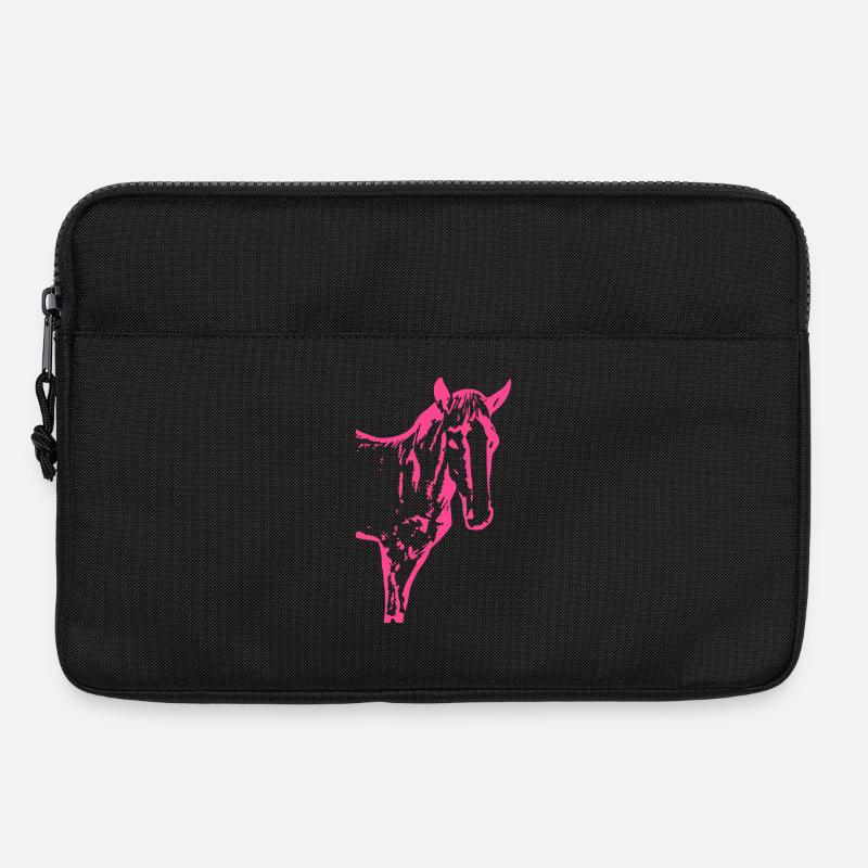 Pferd rosa pink, Fohlen - Laptoptasche 13" - Schwarz