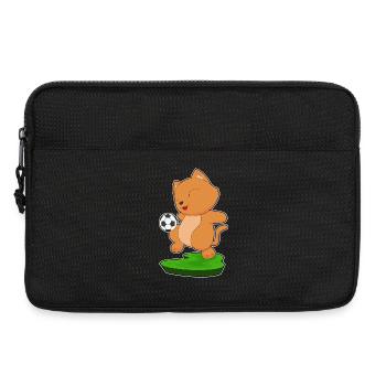 Chat Joueur De Football Football - Sacoche pour ordinateur portable 13 pouces - noir - Devant