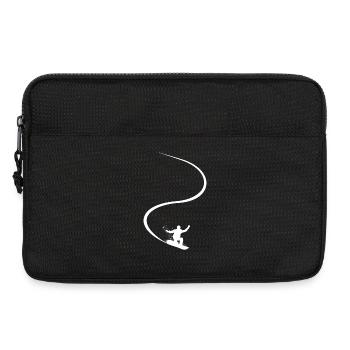 Snowboard, Spur, Wintersport, Skiurlaub - Laptoptasche 13" - Schwarz - Vorne