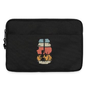 guitar retro vintage illustration acoustic guitar - Laptop bag 13" - black - Front