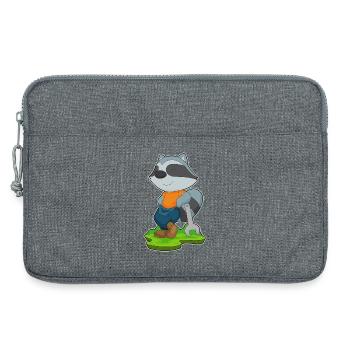 Raccoon Mechanic Wrench Workshop - Laptop bag 13" - heather grey - Front