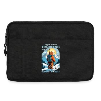 Bär sucht den Frühling - Laptoptasche 13" - Schwarz - Vorne