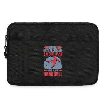 Grand-père handball - Sacoche pour ordinateur portable 13 pouces - noir - Devant