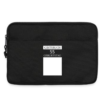 Guestbook 55th Birthday Signature T-shirt - Laptop bag 13" - black - Front