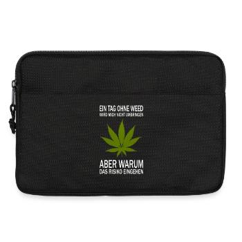 A day without weed - Laptop bag 13" - black - Front