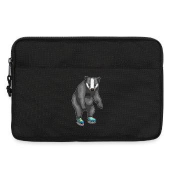 Dachs Eislaufen Schlittschuhe - Laptoptasche 13" - Schwarz - Vorne
