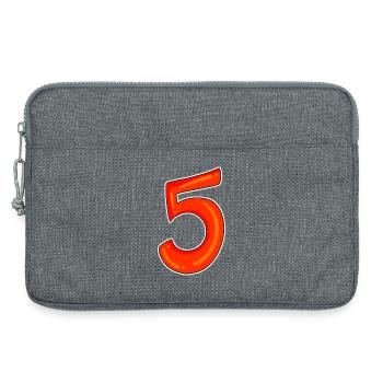 Symbole de cinq chiffres 5 - Sacoche pour ordinateur portable 13 pouces - gris chiné - Devant