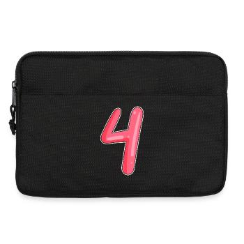 4 - Numéro à quatre chiffres - Sacoche pour ordinateur portable 13 pouces - noir - Devant
