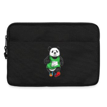 Panda Jogger Joggen Sport - Laptoptasche 13" - Schwarz - Vorne