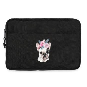 Bouledogue français - Sacoche pour ordinateur portable 13 pouces - noir - Devant