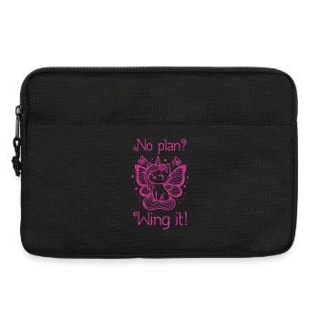 Pas de plan aile Chat licorne ailé - Sacoche pour ordinateur portable 13 pouces - noir - Devant