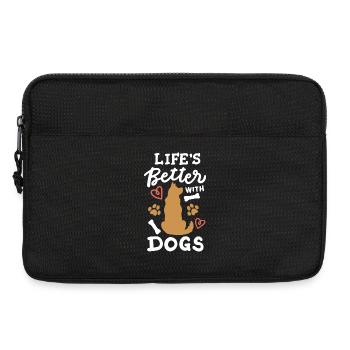 Hundeliebhaber Hundebesitzer - Laptoptasche 13" - Schwarz - Vorne