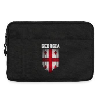 Drapeau de la Géorgie, fierté géorgienne - Sacoche pour ordinateur portable 13 pouces - noir - Devant