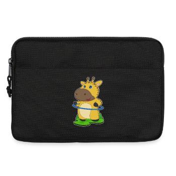 Giraffe Fitness Hoop Workout Gymnastics - Laptop bag 13" - black - Front