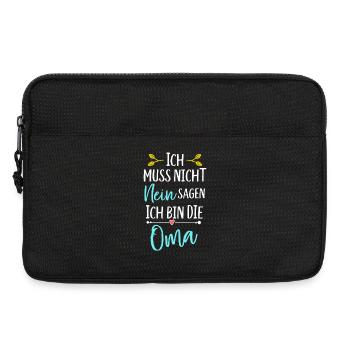 Ich bin die Oma ich muss nicht nein sagen - Laptoptasche 13" - Schwarz - Vorne