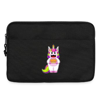 Gâteau d’anniversaire licorne - Sacoche pour ordinateur portable 13 pouces - noir - Devant