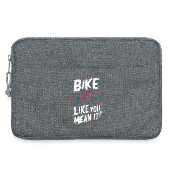 Conception dynamique de devis de vélo - Sacoche pour ordinateur portable 13 pouces - gris chiné - Devant