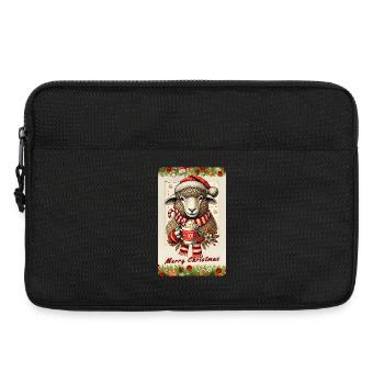 Weihnachtsschaf mit heißer Schokolade - Laptoptasche 13" - Schwarz - Vorne