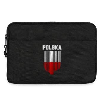 Flagge Polens, Polnischer Stolz - Laptoptasche 13" - Schwarz - Vorne